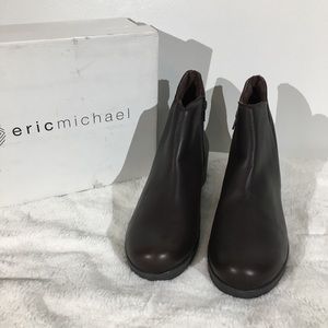 Eric Michael Jasper Brown Leather Booties - 10